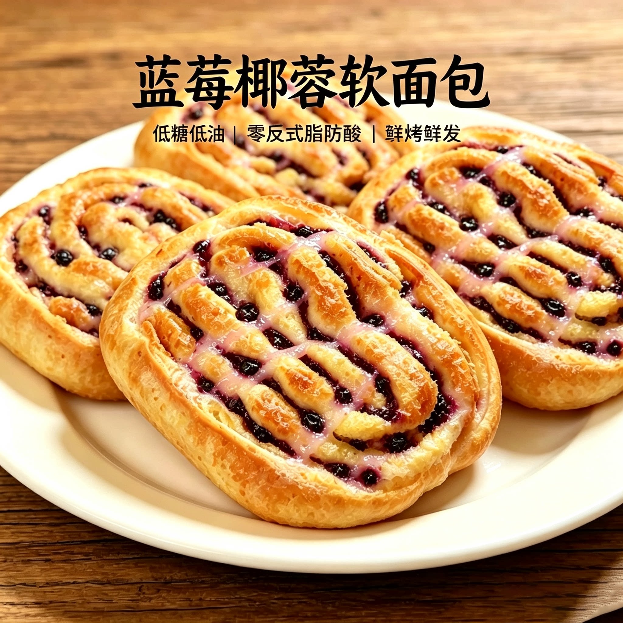 左烘右焙蓝莓椰蓉面包营养早餐夹心吐司营养健康三明治代餐零食品图片