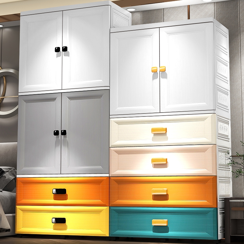 特大号加厚简易衣柜家用卧室塑料收纳柜儿童挂衣柜宝宝婴儿小衣橱