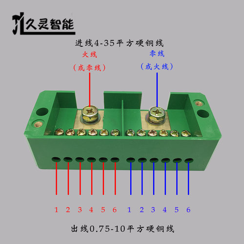 FJ6接线端子排明装电线分线盒二进十二出家用接线盒连接器分线器