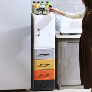 厨房卫生间储物柜子浴室缝隙柜床头柜 35cm夹缝收纳柜抽屉式