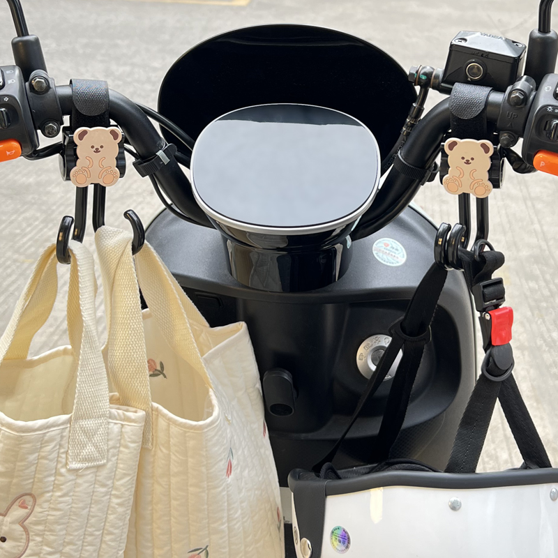 电动车挂钩旋转挂钩可爱小熊承重