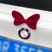 车尾蝴蝶结车饰装 饰挂件后备箱粘贴汽车尾部贴摩托车外顶可爱摆件