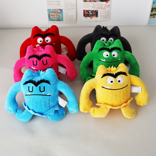 color the monster公仔儿童早教 情绪小怪兽绘本故事毛绒玩偶 我
