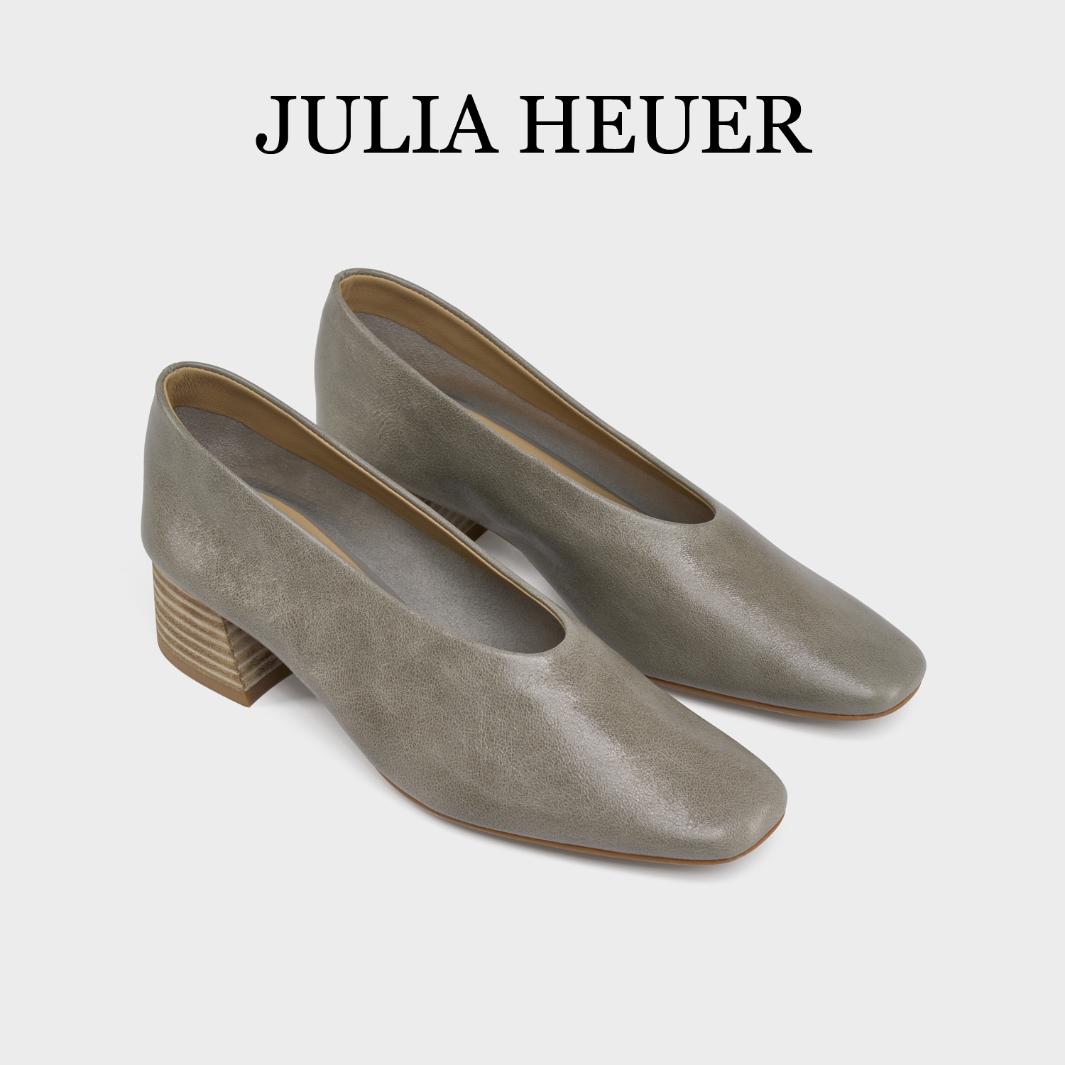 Julia Heuer朱莉亚赫尔 2025新款女士时装复古粗高跟鞋浅口女单鞋