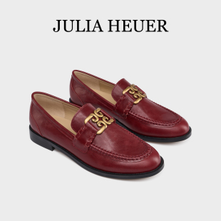 Heuer茱莉亚赫尔女士金箍扣乐福鞋 Julia 圆头女单鞋 2026新品