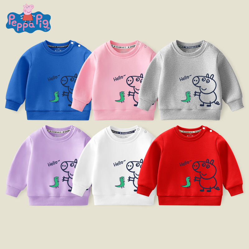 80%棉卫衣小猪佩奇卡通中性秋季