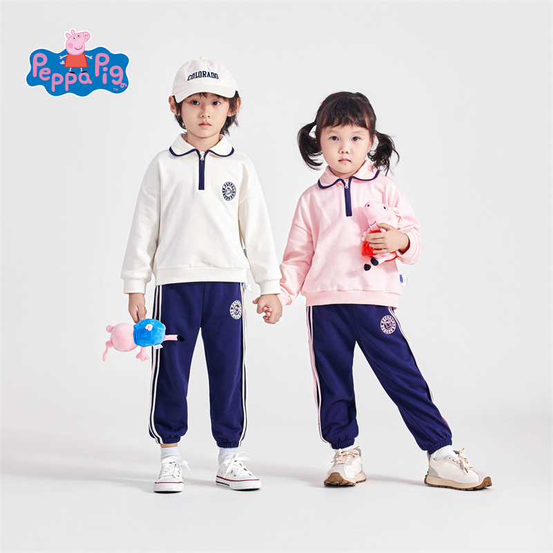 小猪佩奇休闲棉2件春秋卡通套装