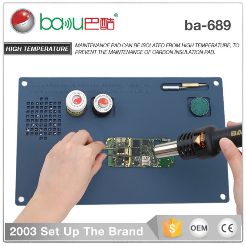 巴酷ba-689手机维修工作台隔热垫防静电台垫耐高温防烫
