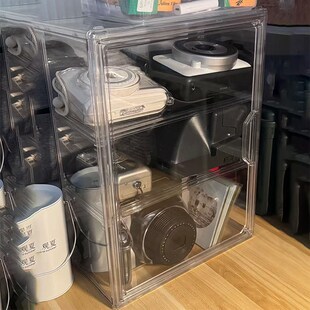 相机收纳柜拍立得展示盒ccd数码配件相纸储存箱镜头置物架防尘大