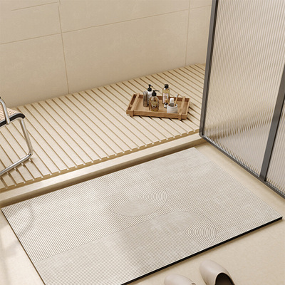 新款 【硅藻泥】浴室防滑地垫简约吸水厕所卫生间门口垫子卫浴速