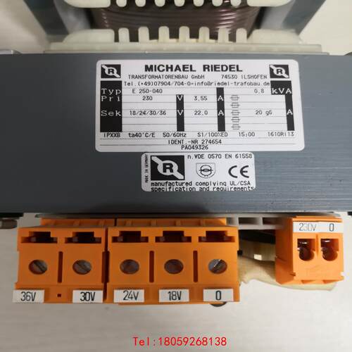 【非标价】德国MICHAEL  RIEDEL变压器  E   250-