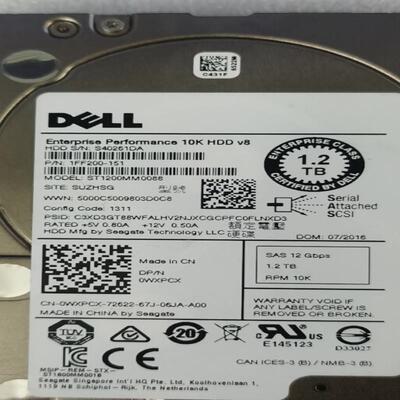戴尔1.2T SAS 10K机械硬盘0WXPCX