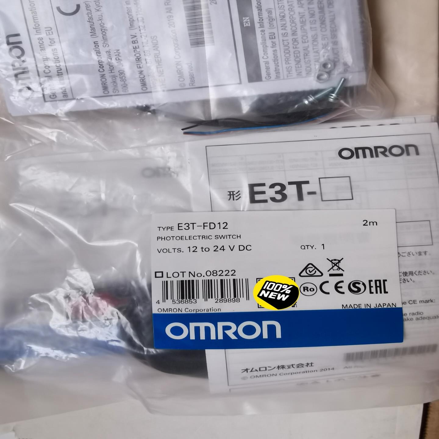 日本进口欧姆龙光电传感器E3T-FD12，保全新原装正品。