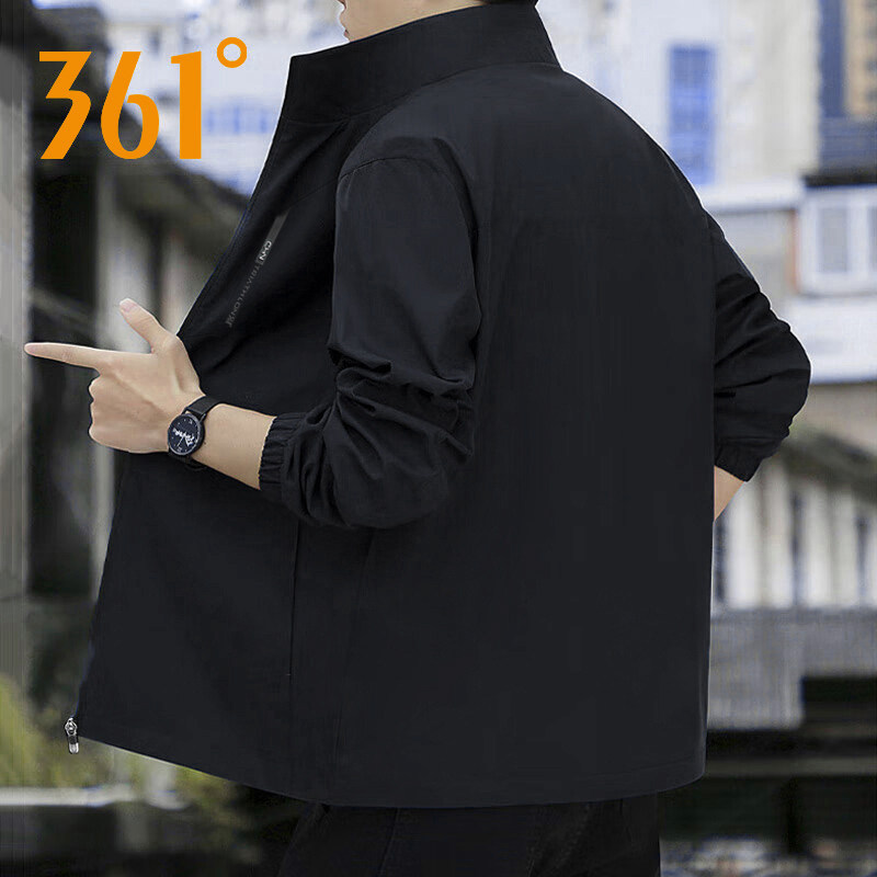 361度运动外套男士2026秋季新款梭织立领夹克衫男装休闲跑步上衣