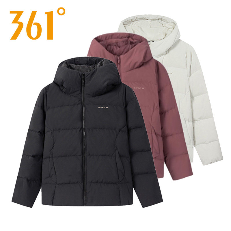 商场同款丨361度羽绒服冬季女款2025年新款加厚连帽羽绒外套女装