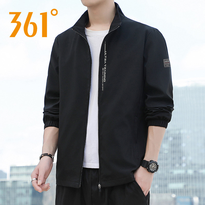 361度运动外套男春秋季2026新款男士防风衣立领夹克男款休闲上衣