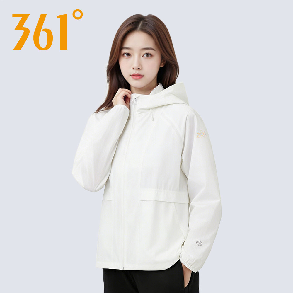 361度运动风衣女2026夏季薄款轻薄户外防晒衣冰丝透气跑步外套女