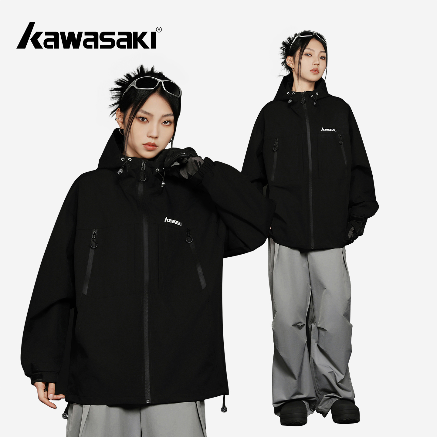 Kawasaki川崎运动户外连帽夹克