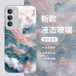 国风山水适用vivox100手机壳s18纹理x90s国潮17pro新中式x80网红s16e玻璃x70新款s15高级感x60创意x27男女x50