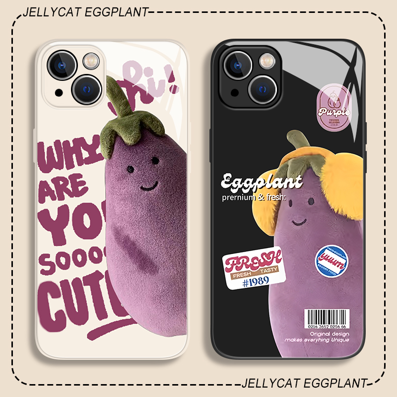 jellycat茄子手机壳适用苹果系列
