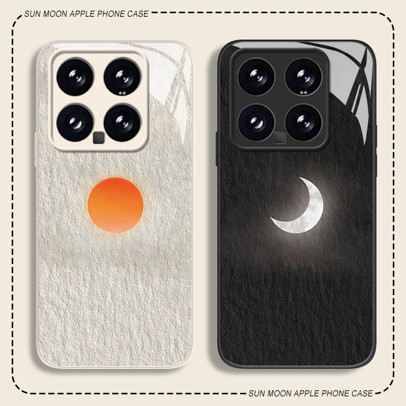 太阳月亮手机壳适用小米系列