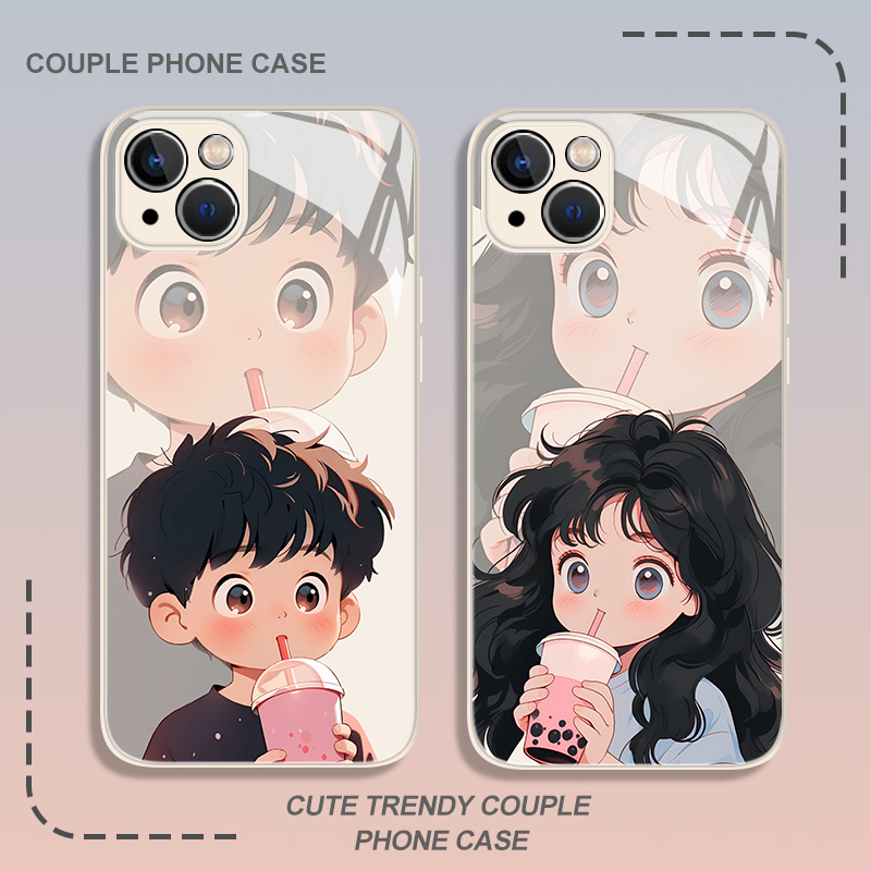 奶茶情侣手机壳适用一加系列