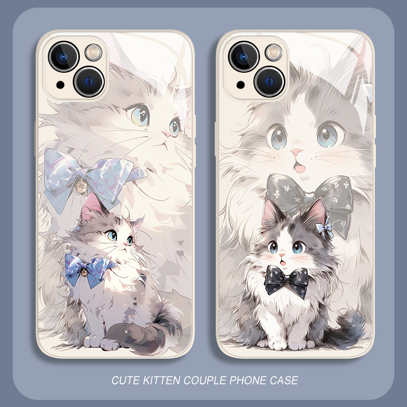 猫咪情侣手机壳适用苹果系列