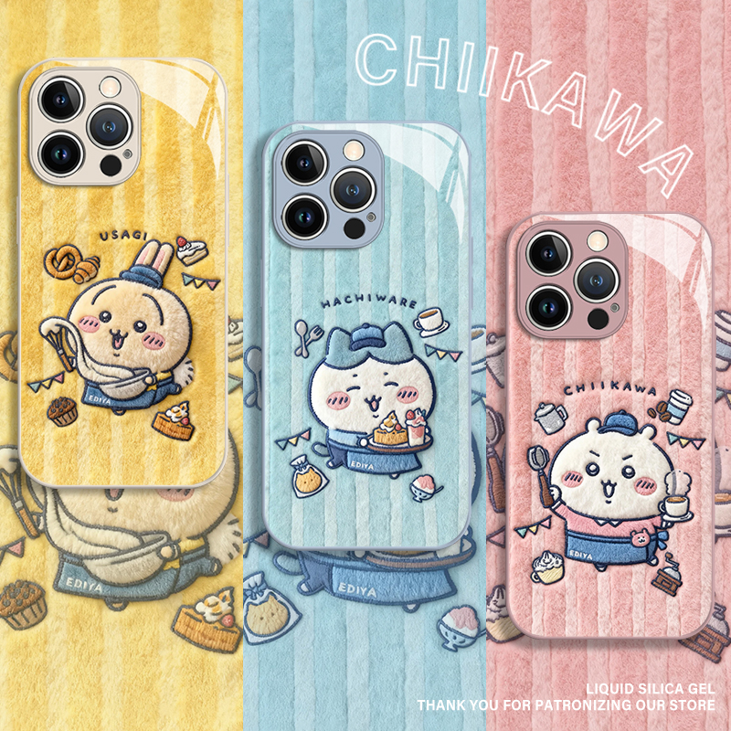 毛绒chiikawa手机壳适用苹果系列
