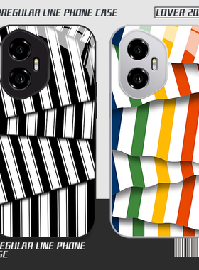 不规则条纹适用华为荣耀300手机壳200pro彩虹100情侣90玻璃80新款70高级感60黑色50男40女30s/magic7/6/5/4/3