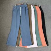 成衣水洗做旧80棉拉绒面料男直筒休闲长裤 瑕疵处理 不退不换 6色