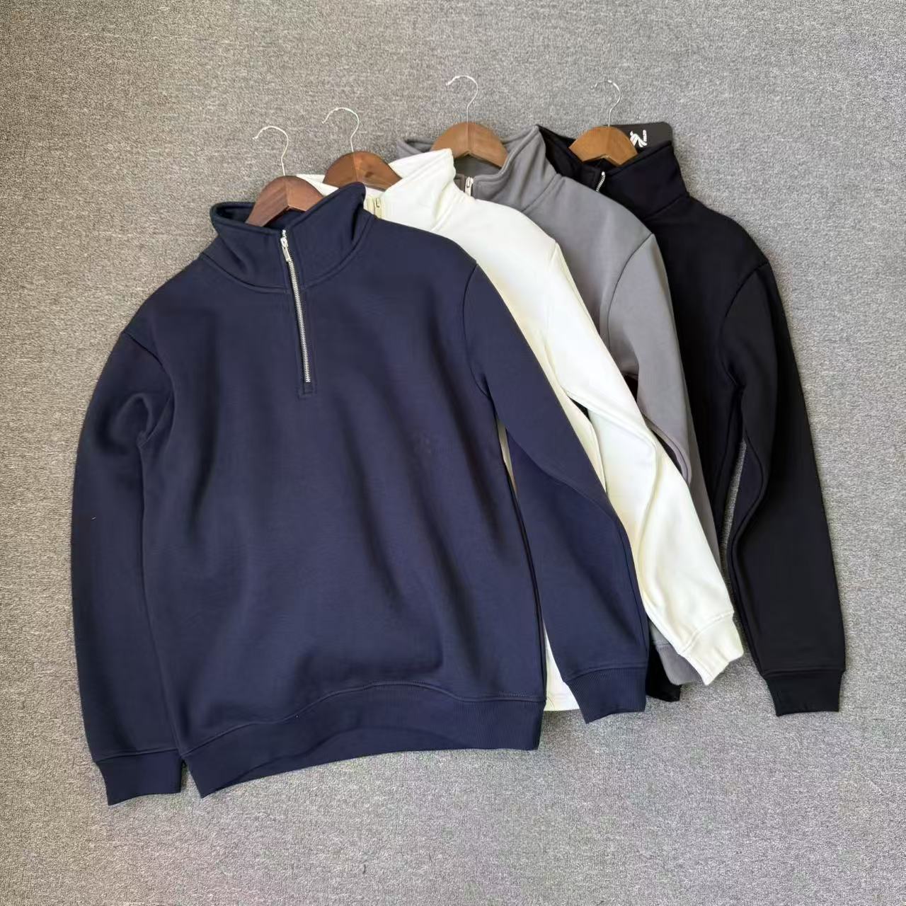 半拉链立领男套头卫衣4色百搭