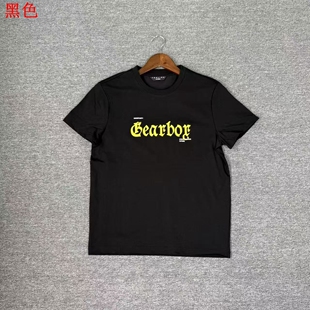飞姐外贸小铺单唐家 精梳汗布男撞色字母印花短袖汗衫T恤百搭好穿