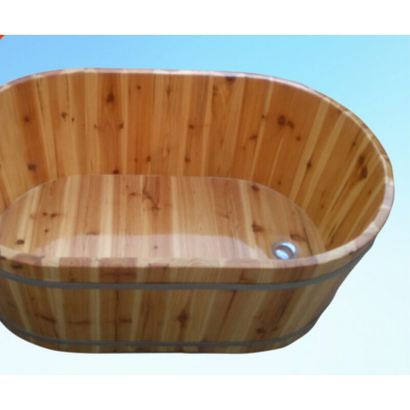 悦洛玫泡澡木桶老人坐浴洗澡实木浴桶木质儿童沐浴木盆家用长130*