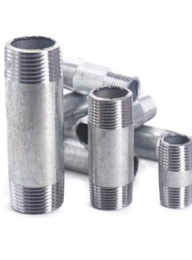 圆外丝镀锌管双外丝加长水管延长外丝接头4分6分1寸DN15外丝接头