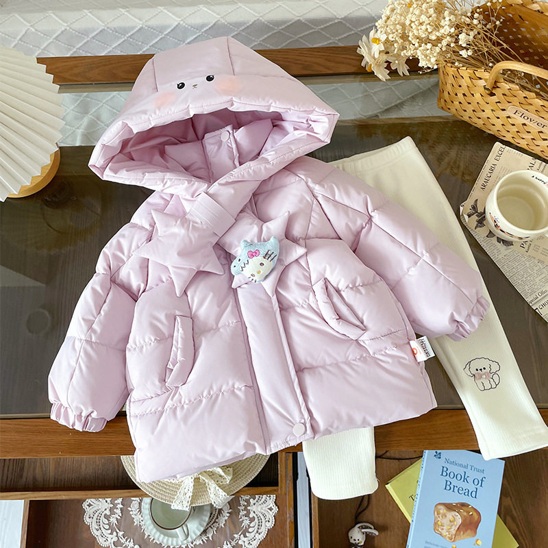 【现货】DW252341儿童羽绒服2025冬季新国标90白鸭绒女童羽绒服