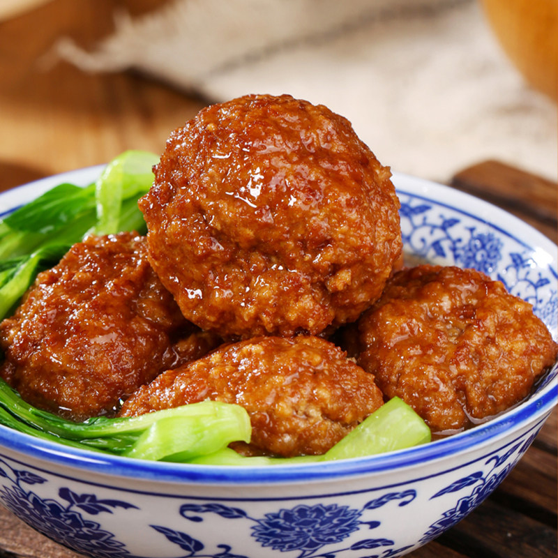 老杜狮子头上海风味红烧狮子头肉丸四喜丸子肉圆子熟食加热即食
