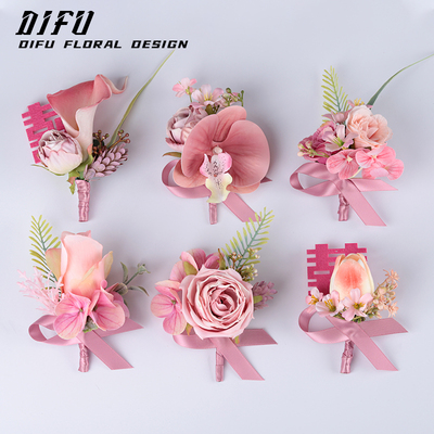 粉色唯美胸花手腕花姐妹商务嘉宾