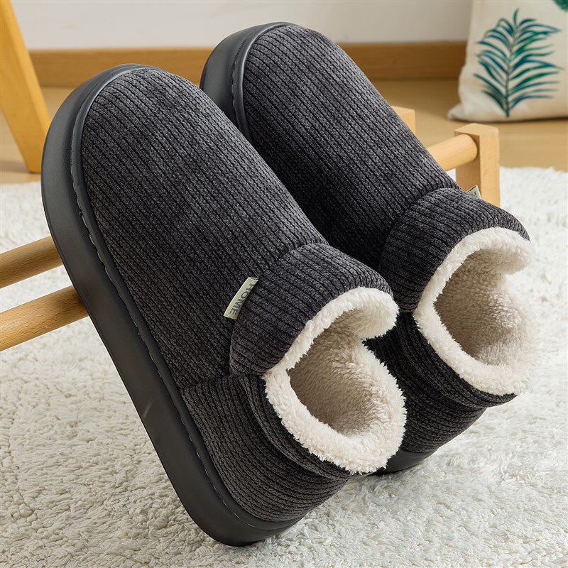 高帮棉拖鞋男款包跟冬季2025新款防滑防风外穿保暖加绒厚底棉鞋男