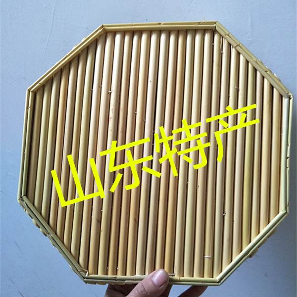 高粱杆八角盘饺子帘盖帘水饺托盘馒头盘餐厅果盘盖垫手工八角簸箩