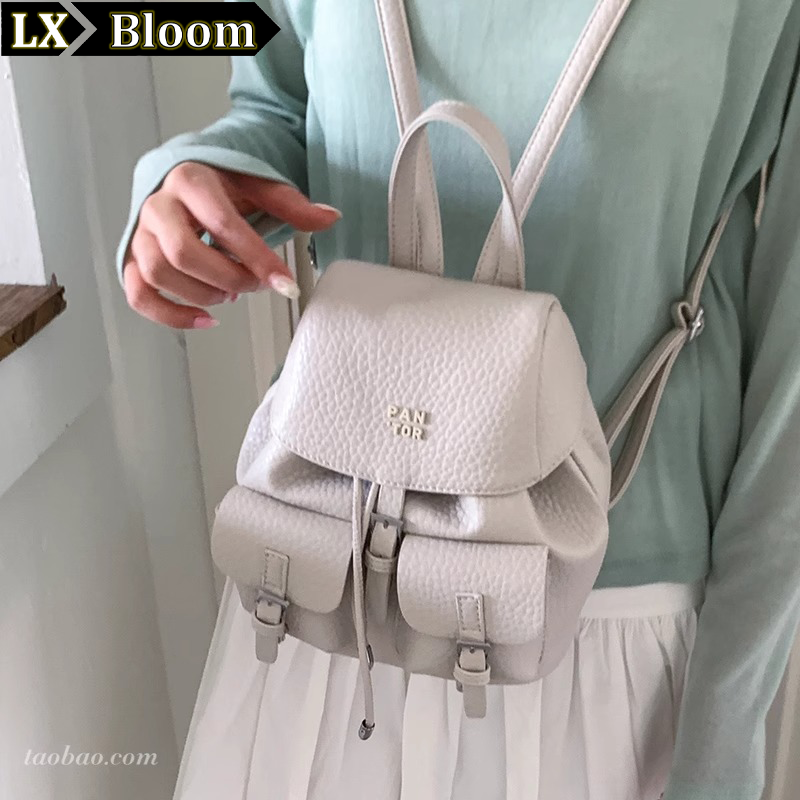 LX荔枝紋2025新款時尚潮流雙肩包