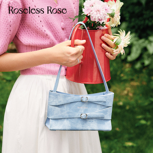 Roseless夏季 小众设计腋下包单肩牛仔包 女包2024新款
