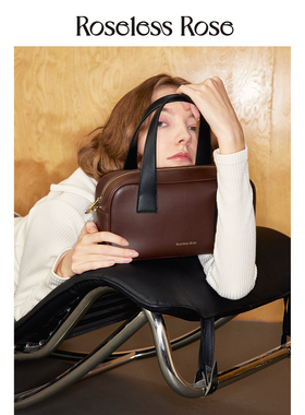 RoselessRose原创新款波士顿包手提斜挎包大容量休闲保龄球包包女