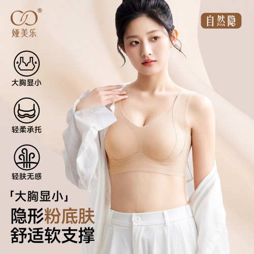 娅美乐大胸显小聚拢防下垂文胸