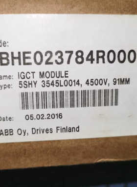 3BHE023784r0001 igct module 5shy 3545l00144500V91mm