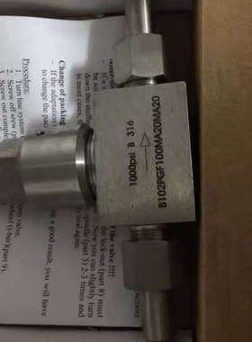 议价CHRISTIAN BOLLIN仪表阀B102PGF100MA20MA20活动