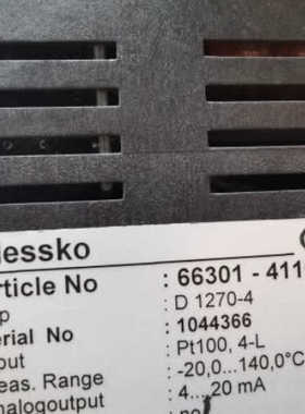 D1270-4 MESSKO MR 66301-41102 PT1004-L -20.0-140.0·C温控仪