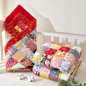 新生儿百家被成品宝宝手工纯棉花被子婴儿抱被儿童秋冬加厚盖毯夏