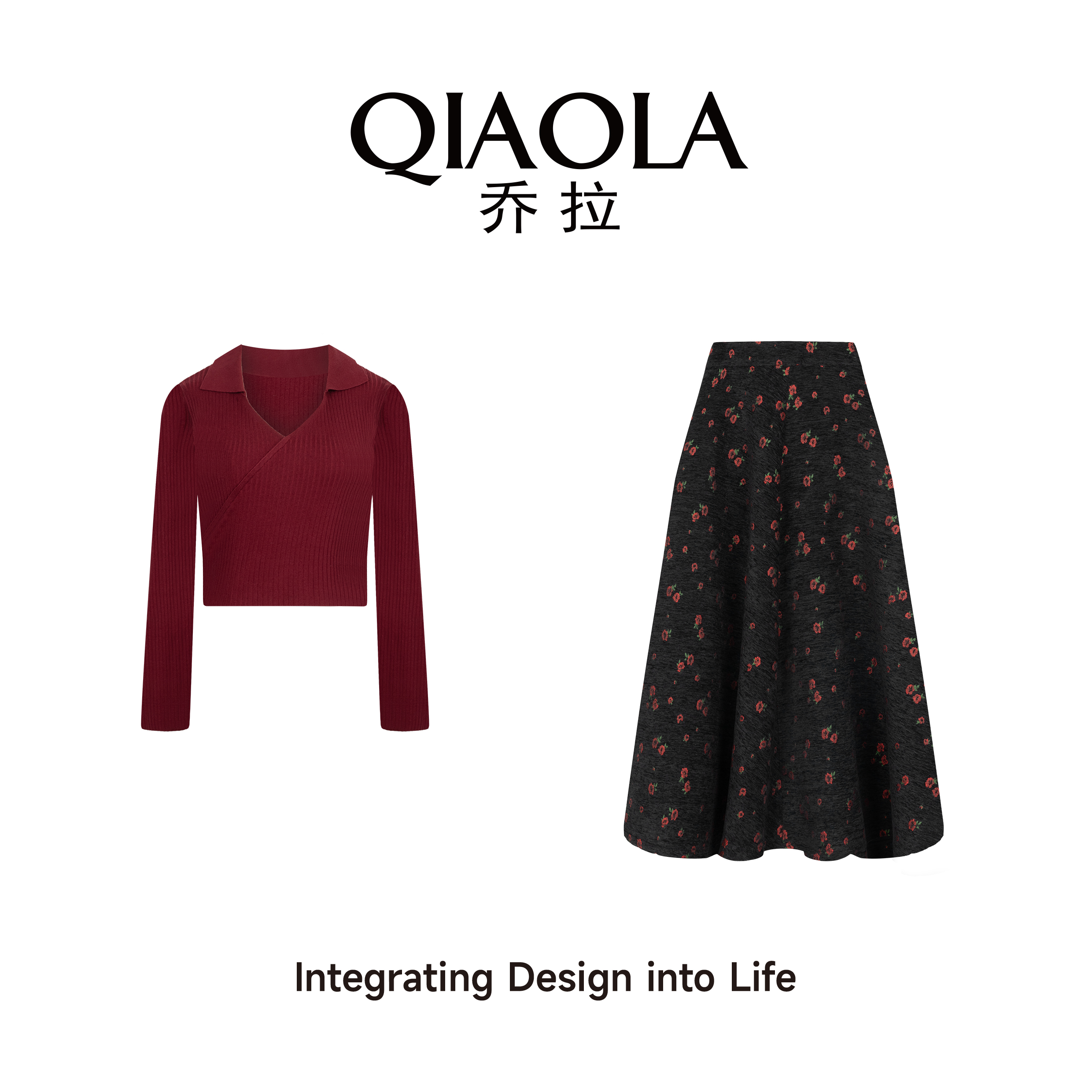 乔拉坑条针织衫上衣女