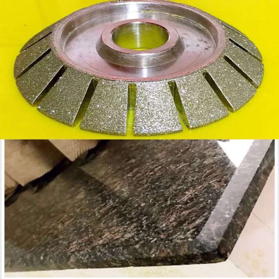 直径140mm2公分45度角斜边电镀磨边轮石材磨边轮45度金刚石磨轮