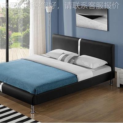 外贸工厂卧14663室床高级皮d艺床1.米金属装饰Mode5rn esign bed